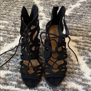 Rue21 Black Lace-Up Sandals
